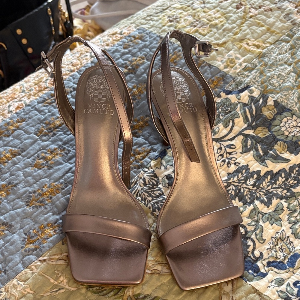 Vince Camuto Metallic Silver Heels